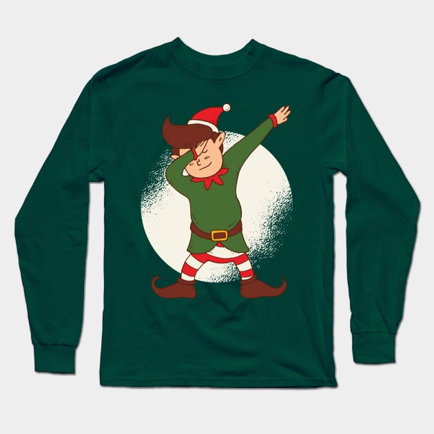 Dabbing Elf Long Sleeve T-Shirt by madeinchorley